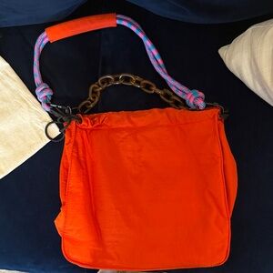 Vibrant Orange Hobo Bag
